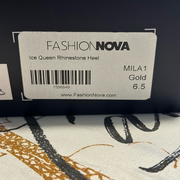 Gold Rhinestone Heels - Picture 6 of 8